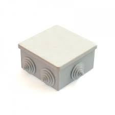 Коробка для ОП серая 85х85х40 IP44 6 вводов Greenel