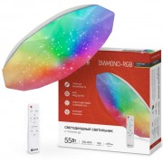 Свет-к ASD/inHome управляемый 55W 4400Lm 3-4-6K 385х75мм COMFORT DIAMOND-RGB