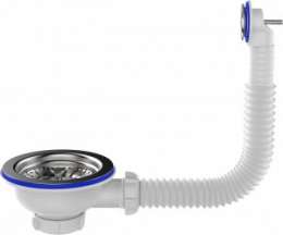 Выпуск нерж 3 1/2" круглый перелив Aquant NV320-10-MR