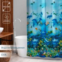Штора для ванной 180х180см EVA Морская