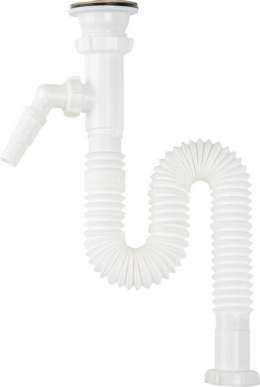 Гофросифон 1 1/2" нерж 40-50 до 750мм, отвод для быт/тех Aquant F303-18-MR