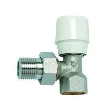 Кран угловой AV 1/2"х1/2" с термоголовкой, для радиатора